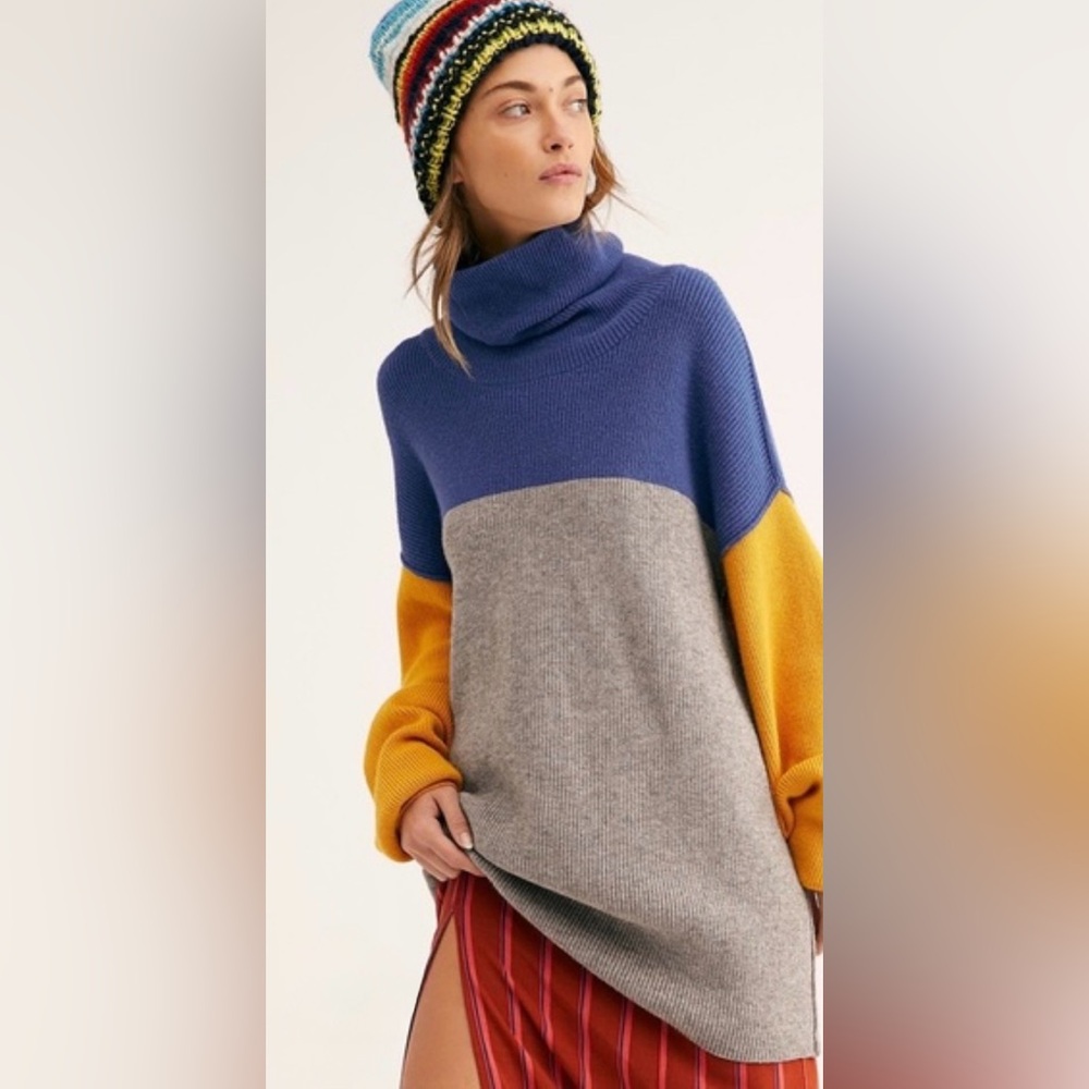 free people Softly Structured Colorblock Sweater